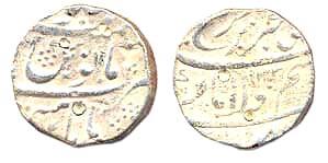 Silver Rupee, in the name of Farrukhsiyar, Baramati, AH1130 (KM# 377.17), fine+ very rare.