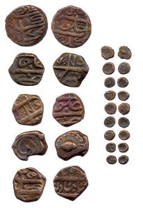 Arcot, Nawabs of Arcot, Muhammad Ali, copper coins lot, Umdat-ul-Umra, 1795-1801AD, intere