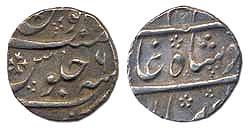 Hyderabad, silver ½ Rupee in the name of Alamgir II, AH x/6, Khujista Bunyad very fine, ra