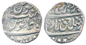 Silver Rupee in the name of Farrukhsiyar, Chinapattan, AH x/2 (KM# 377.23), good fine scar