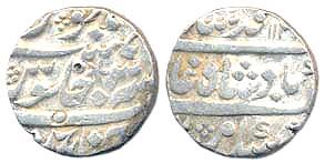 Silver Rupee in the name of Muhammad Shah, Chinapatan, AH x/3 (KM# 436.22), fine+, rare.