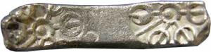 Punch-marked Coins, Gandhara Janapada, 6th century BC, Silver, Bent Bar, Shatamana, 11.3 g