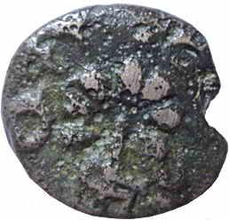 Ancient Narmada Valley, Hathodaka, Copper, 2nd century BC, 6.2 g, tree-in-railing in cente
