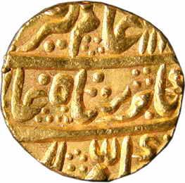 Alamgir II, Gold, Mohur, Shahjahanabad Mint, RY Ahad (KM# 466). Very Fine.