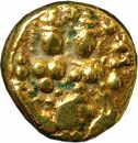 Haider Ali (AD 1761-1782), Gold, Pagoda, God & Goddess on obv; Persian he on rev (KM# 15).