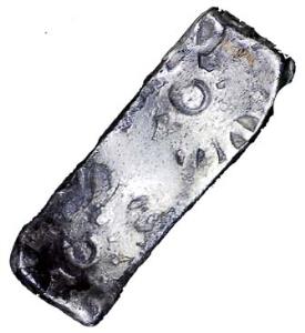 Punch-marked Coins, Gandhara Janapada, 6th century BC, Silver, Bent Bar, Shatamana, 11.0 g