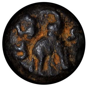 Pre-Satavahanas of Vidarbha, 2nd century BC, Copper, 14.7 g, elephant with upraised trunk 