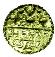 Sarabhapurias of Mahakosala, Prasannamitra (5-6th centuries AD), Gold, Repousse, bracteate