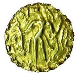 Post Gupta Coinage of Bengal, Samtata 7th-8th centuries AD, Gold, 4.9 g, Dinar, king with 