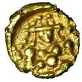 Nayakas of Chitradurga, Fold, ½ Pagoda, Laddu-Gopala type. About Extremely Fine on obv, us