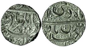 Jahangir, Silver (2), Rupee, Ahmedabad Mint, Muzain type; and Ahmadnagar Mint. Very Fine. 