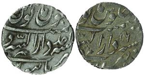 Aurangzeb and Shah Alam II, Silver (13), Rupee, Burhanpur Mint. Various dates, authorities