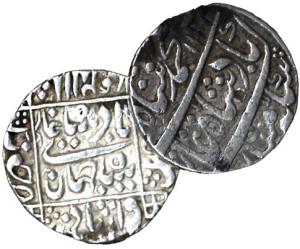 Mixed lot of Silver (5), Rupee, Shah Jahan (2), Farrulhsiyar, Muhammad Shah (2). Various v