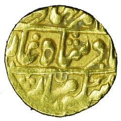 Gold, Mohur, in the name of Shah Alam II, RY 2, Sawai Jaipur Mint (KM# 55). Very Fine, Sca