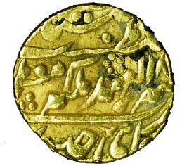 Regal Issue, Gold, Mohur, in the name of Queen Victoria, 18xx/23 (KM# 125). Uncleaned, Ver