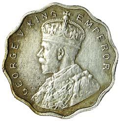 George V, Nickel, 1 Anna, Lakhi. Very Fine+, Rare.