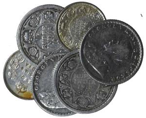 Silver (48), Rupee, 1911; ½ Rupee (4); ¼ Rupee (40); and 2 Annas (3). Fine to Extremely Fi