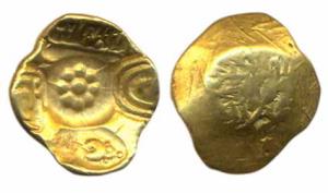 Yadavas of Devagiri, Singhana (AD 1200-1247), Gold, Padma tanka, padma or lotus in the cen