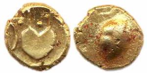 Anonymous, Gold, Hudki Pagoda, without Arabic initials on obv Extremely Fine on obv, Fine+