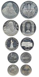 Parsi Medals and Medallions, Silver (5), total 150 gm, Good Thoughts, Good Words, Good Dee