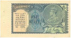 Rupee 1, George V, 2nd issue, 1940, signed J. W. Kelly, (Jhun #2.1A), (KM #14b), with comp