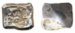Punch-marked Coins, Shakya Janapada, Silver, Scyphate, shallow impression along with minut