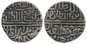 Ghiyas Shah, “Wali Ahd” type, Billon, Tanka, Shadiabad Mint (G&G #M54). About Very Fine, R