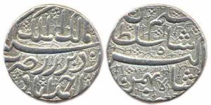 Jahangir, As Salim, Silver, Rupee, RY 50 of Akbar, Bahman Month. Very Fine+, Scarce.