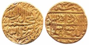 Shah Jahan, Gold Mohur, Akbarabad, AH 1041/4 (KM 256.1). Good Fine but has been mounted an