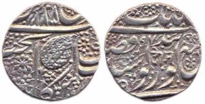 Amritsar, Silver Rupee, VS 1885 / 97, Nagari 'Om' (Herrli 01.11.06). Good Very Fine and Sc