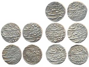 Rajindar Singh (AD 1876-1900), Gold, Mohur, VS (19)50 on rev (KM# Y9). About Extremely Fin
