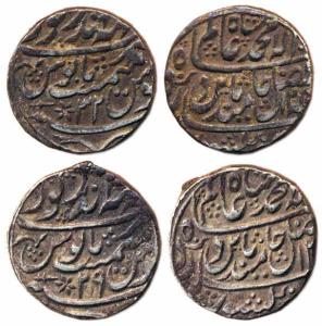 Kumher, Silver Rupees (2) in the name of shah Alam II, year 29, 1204/32 (not in KM). Unlis
