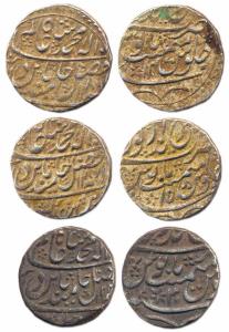 Brijendrapur (Bharatpur), Silver Rupees (3) in the name of Shah Alam II, AH 1186/14, 1187/