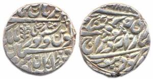 Silver Rupee in the names of Queen Victoria, Maharaja Jaswant Singh,' with Mumtaz Ali' on 