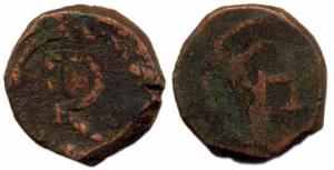 Copper, initials type with F on obv and R on rev. Fine+, Scarce.