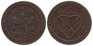 Madaras Presidency, Dub (1/ 48 Rupee), 1797, Proof (KM 398). Good Very Fine and Rare.