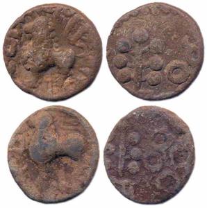 Ancient India, Satavahanas 2 pcs.