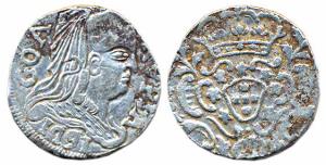 Goa Silver Rupia Maria I 1791 KM#201,VF