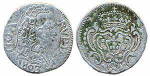 Goa Silver Rupia Maria I, 1803 KM# 205 V.F.