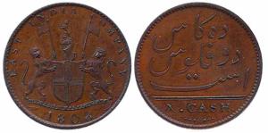 Copper, 10 cash, Proof (KM# 319), struck by the Soho mint, Birmingham,
