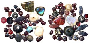 Vedic Bead Money (c. 1,000-600 BC), Group of Beads (73), made of various precious and semi