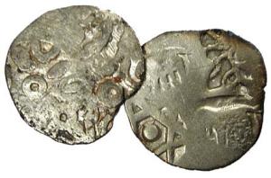 Punch-marked Coins, Kosala Janapada, 5th Century BC, Silver, Karshapana, Jais Hoard type (