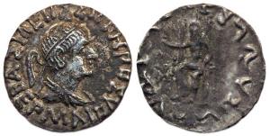 Indo-Greeks, Hermaeus (c. 90-70 BC), Silver, Tetradrachm, 7.81 g, diademed bust of the kin
