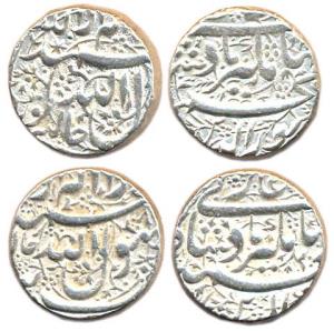 Jahangir, Silver (2), Rupee, Jalnapur Mint, Kalima type. Cleaned but Very Fine, Scarce. (2
