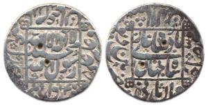 Shah Jahan, Silver, Rupee, Patandeo Mint, Square-Area type, mint name in the left margin o