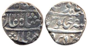 Ahmad Shah, Silver, Rupee, Dera mint, AH 1166 (KM 446.8). About Very Fine, Rare.