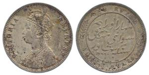 Mangal Singh, Silver, Rupee, Milled Coinage, with the name of Victoria Empress, date error