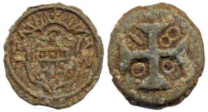 Diu, Lead, 20 Bazaruoks, 1800 (KM# 47). Clear impressions, Scarce.
