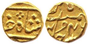 Mughal issues, Gold Rupee, in the name of Shah Alam II, Surat Mint, RY 46. About Very Fine