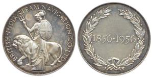 British Steam Navigation Medal, Silver, Britannia on obv with her lion; within wreath 1856